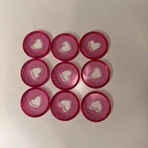 Mini Happy Planner Discs Pink plastic Breakable Lot of 9